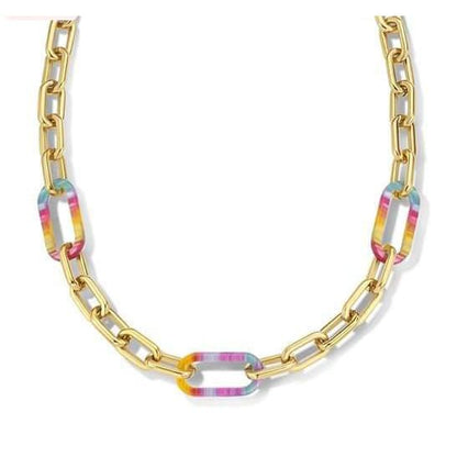 Victoria Goldfarbene Bunte Halskette