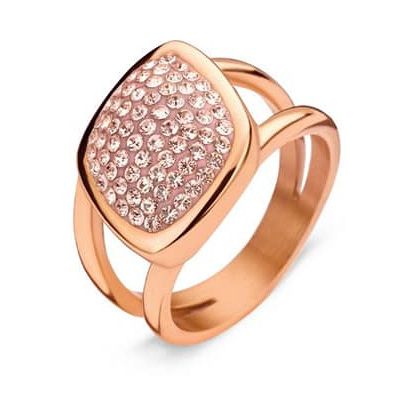 Victoria Rose goldfarbener rosa Edelsteinring