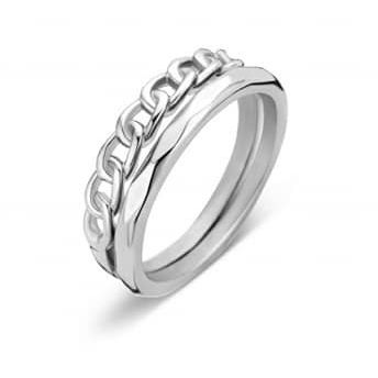 Victoria Silberfarbener Ringset