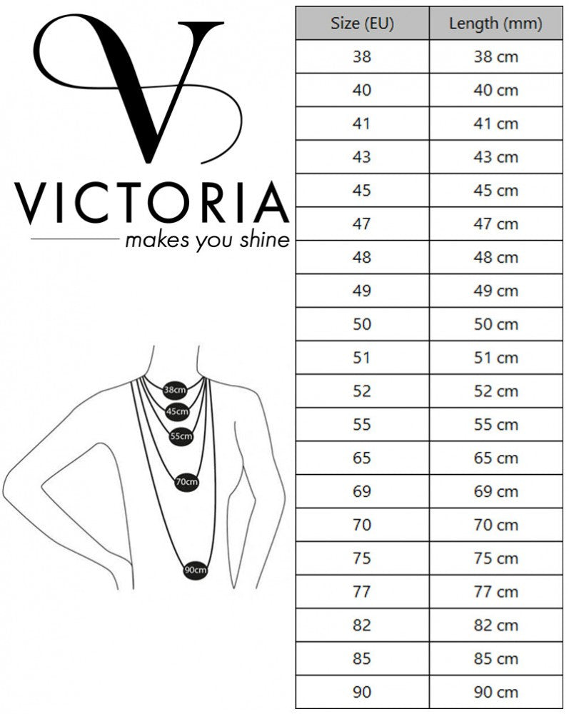 Victoria Silberfarbene lange Halskette
