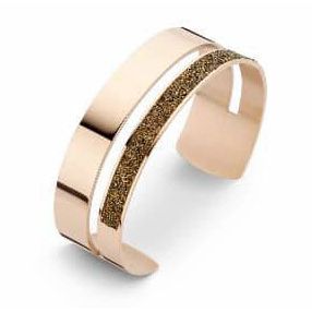 Victoria Roségoldfarbene schwarze Steinarmband