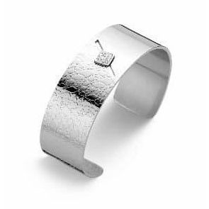 Victoria Silberfarbiges weißes Steinmuster-Armband