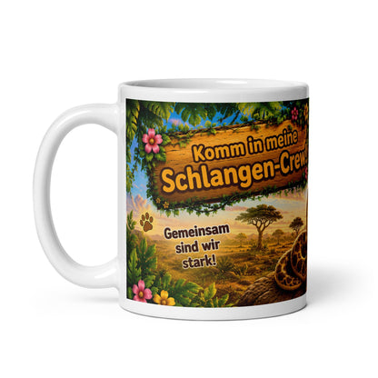 Kinder Schlangen-Tasse 330 ml – Keramiktasse mit Regen-Crew Motiv | Exklusives World-for-Children Design