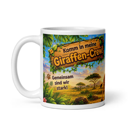 Giraffen Kinder Tasse 330 ml Keramik – Giraffen-Crew Motiv – Rundumdruck | World-for-Children