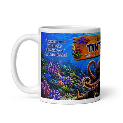 Tintenfisch Kinder Tasse 330 ml – Keramiktasse für Kinder | Exklusives World-for-Children Design